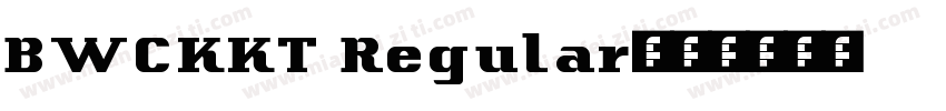 BWCKKT Regular字体转换